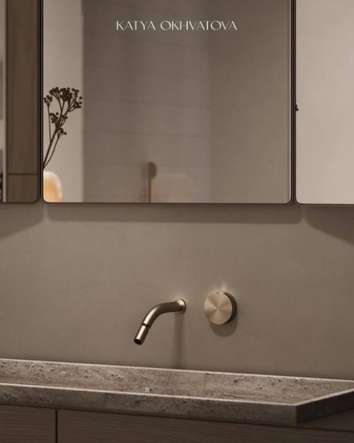 Изящная минималистичная ванная комната. 05