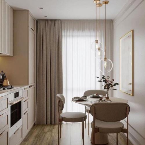 Очень красивый и нежный дизайн - проект небольшой квартиры. 02