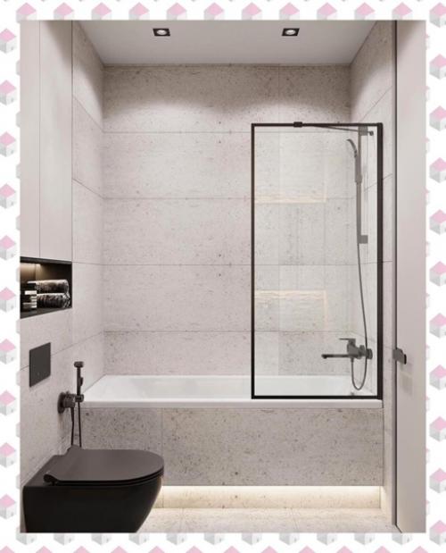 Ванная комната с контрастом в интерьере. 02