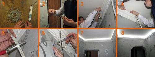 Потолок с подсветкой своими руками. 05 Потолок с подсветкой своими руками. 05