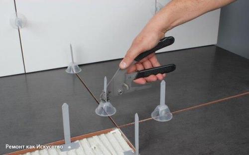 Укладка кафеля с использованием системы выравнивания плитки СВП. 05 Укладка кафеля с использованием системы выравнивания плитки СВП. 05