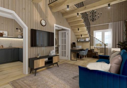 Интерьер загородного дома - это воплощение уюта, спокойствия и естественной красоты. 07