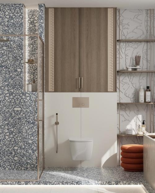 Невероятная ванная комната в загородном доме. 07