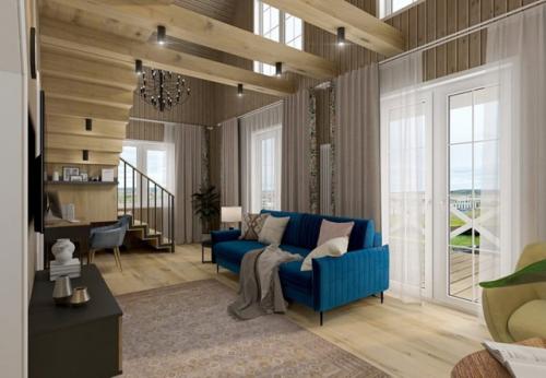 Интерьер загородного дома - это воплощение уюта, спокойствия и естественной красоты. 08