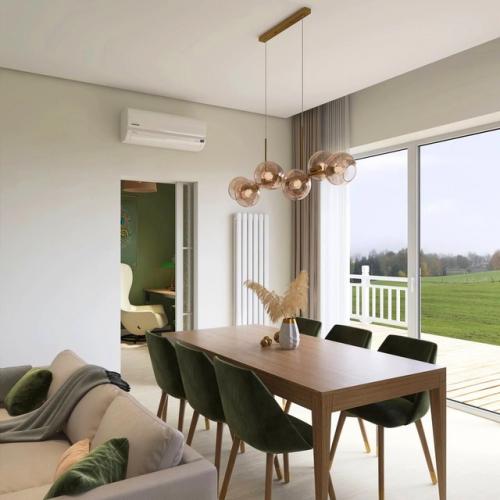 Дизайн - проект загородного дома с зелеными акцентами и бохо мотивами. 03