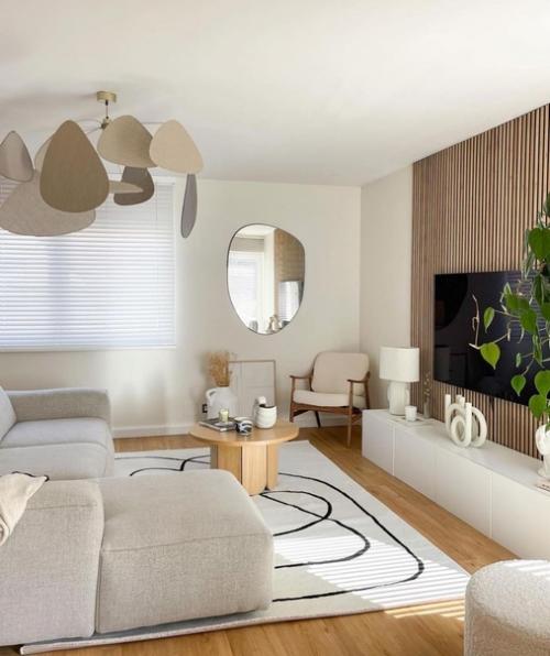 Стильная и современная гостиная после ремонта. 02