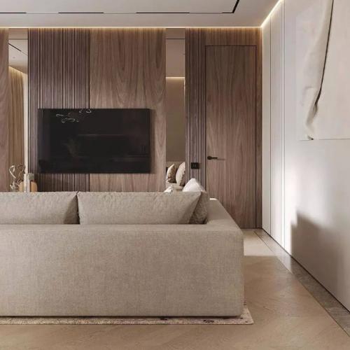 Интерьер квартиры в современном стиле в светлых тонах. 02