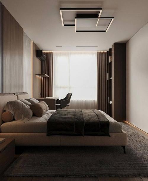 Интерьер квартиры в современном стиле в светлых тонах. 07