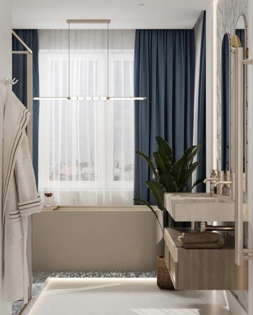 Невероятная ванная комната в загородном доме. 08