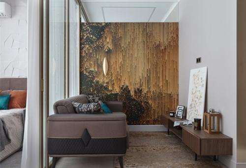 Продуманная однушка, в которой поместились кухня, гостиная и спальня. 07