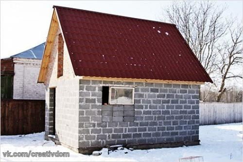 Баня из пеноблоков своими руками. 07