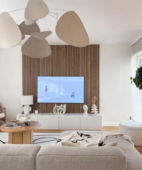 Стильная и современная гостиная после ремонта. 01