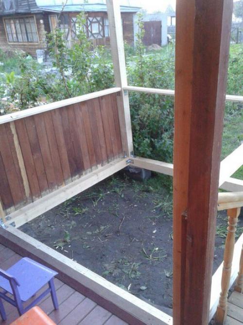 Веранда к бане своими руками. 01