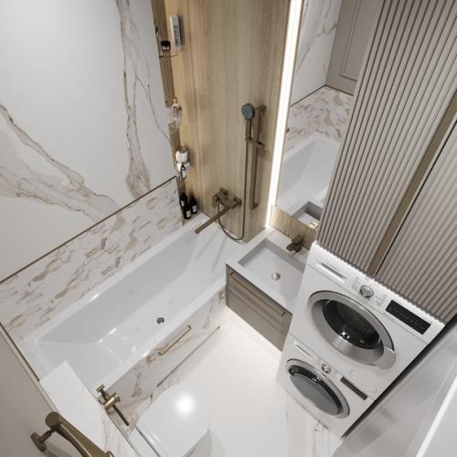 Очень компактная ванна 3. 5 кв. 03