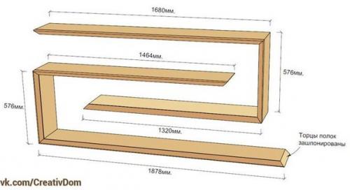 3 виды простых в изготовлении стильных полок. 01