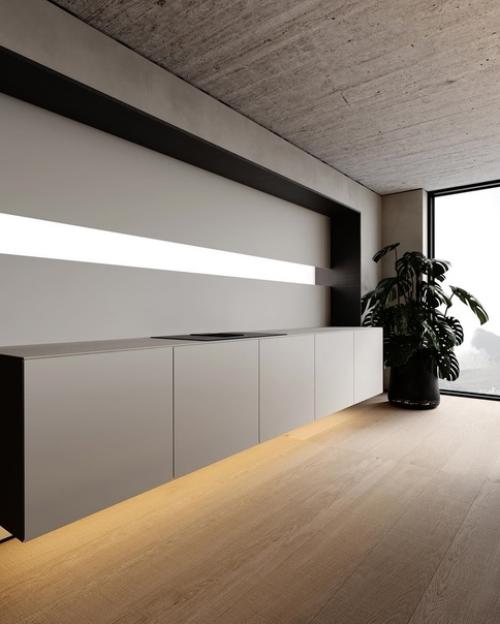 Кухня - гостиная с панорамным видом. 09