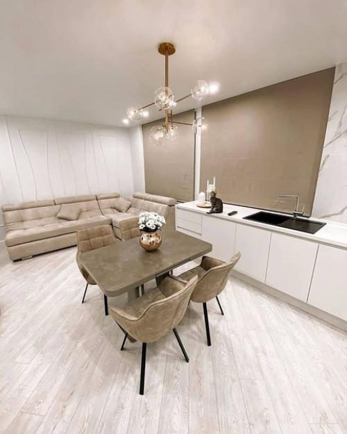 Кухня - гостиная.  Дизайн сама продумала. 04