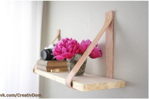 3 виды простых в изготовлении стильных полок. 04