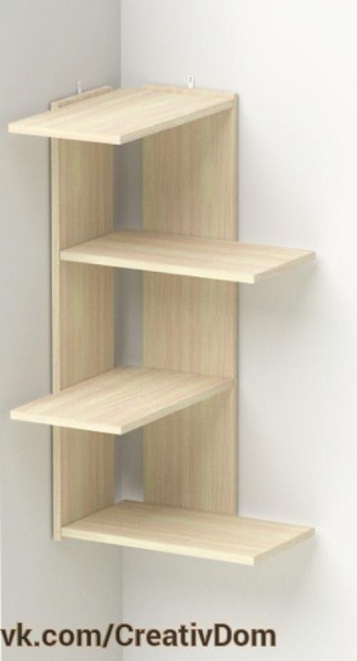 3 виды простых в изготовлении стильных полок. 05