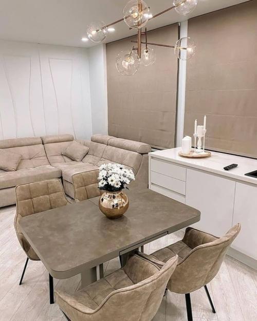 Кухня - гостиная.  Дизайн сама продумала. 05