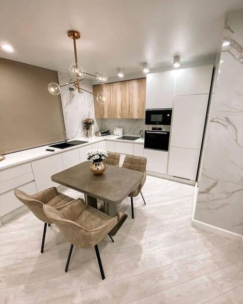 Кухня - гостиная.  Дизайн сама продумала. 02