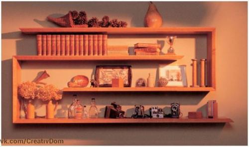 3 виды простых в изготовлении стильных полок. 02