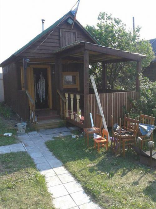 Веранда к бане своими руками. 04